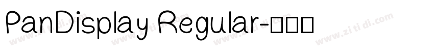 PanDisplay Regular字体转换